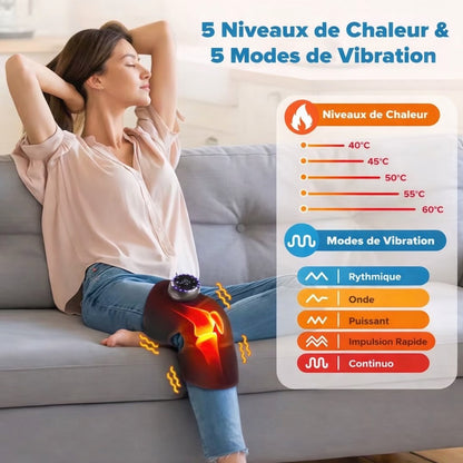 Massage chauffant genouillère